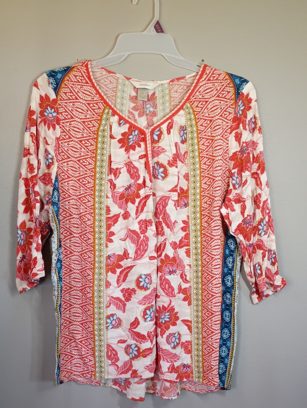 CJ Banks Women's Floral Print Tunic Size 1X